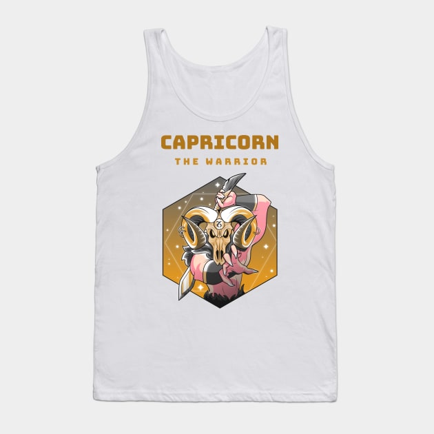 CAPRICORN THE WARRIOR Tank Top by Creativity Haven